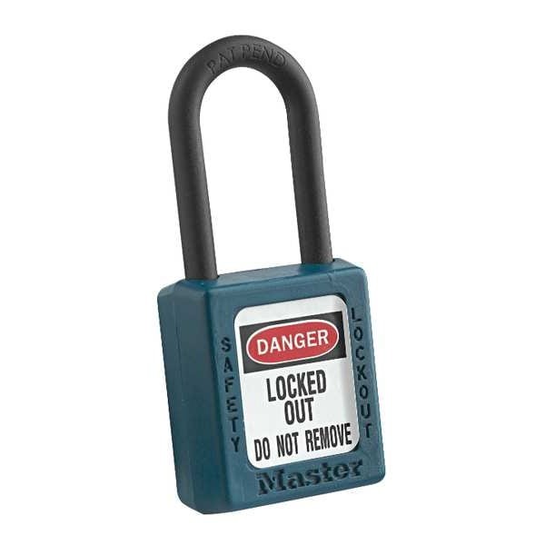 Master Lock 406Blk Lockout Padlock, Keyed Different, Thermoplastic, Black, 1