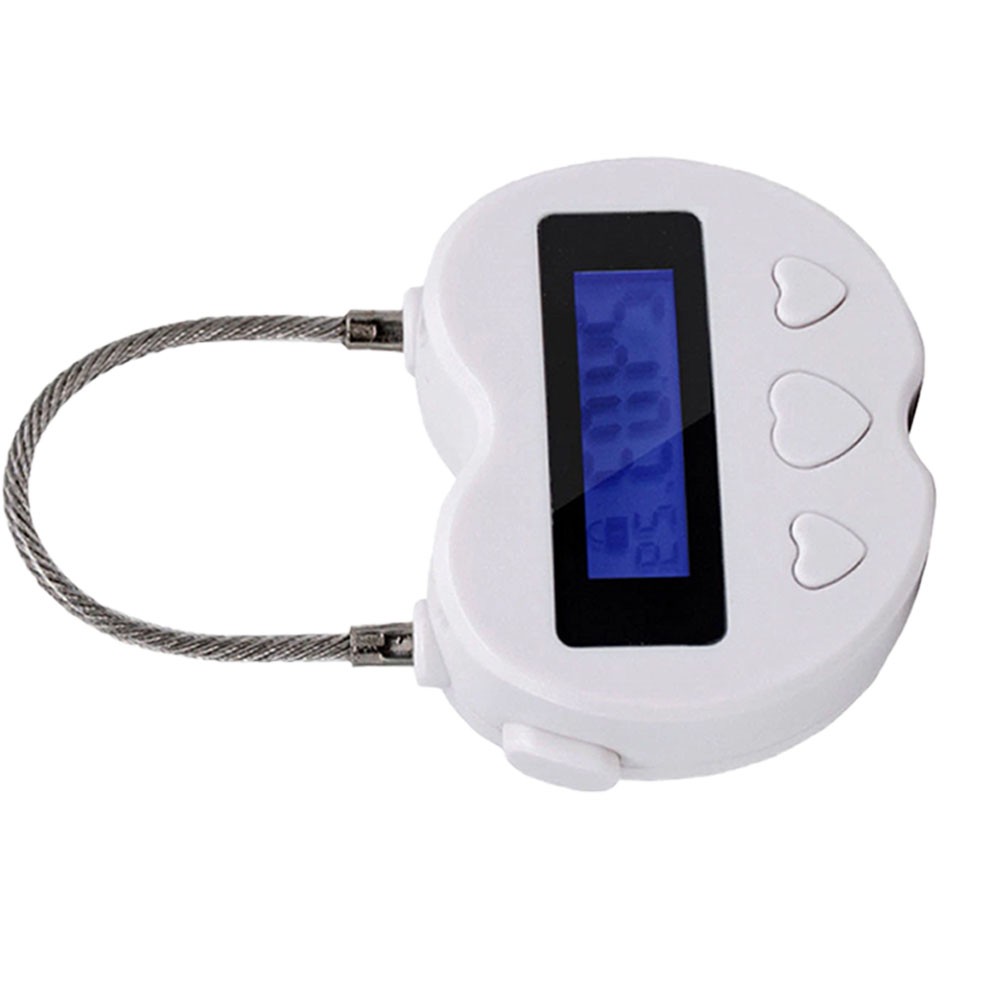 White Time Lock LCD Display Time Lock Multifunction Travel Electronic Timer HOT