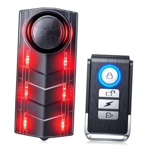 Upgraded 115dB Car Alarm System, Anti-Theft Vibration Sensor Alarm with Ultra