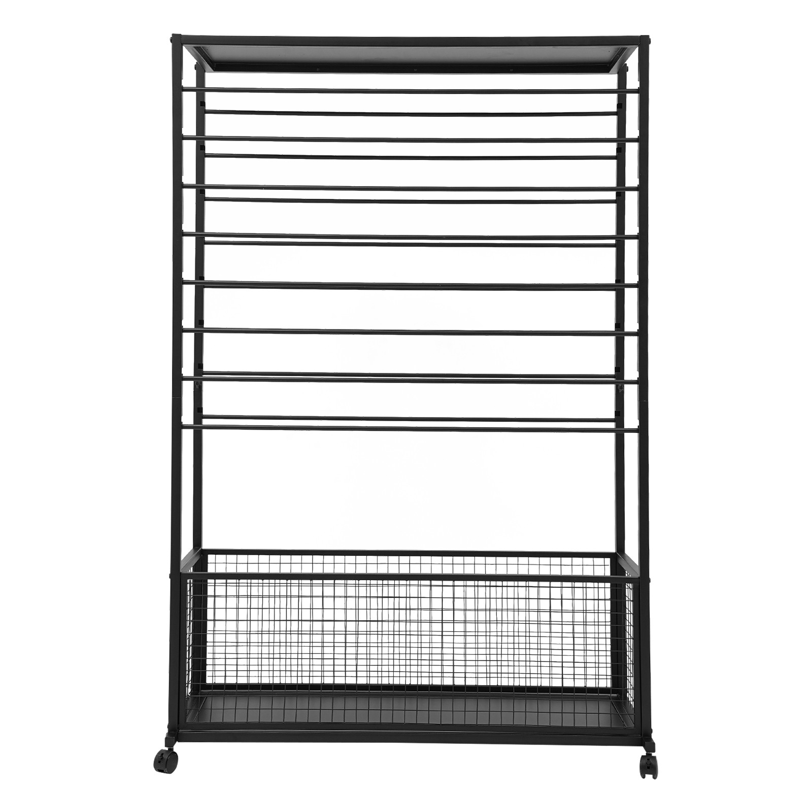 16-Tier 2-Sided Ribbon Holder Organizer Rack Ribbon Storage Holder W/ Wheel