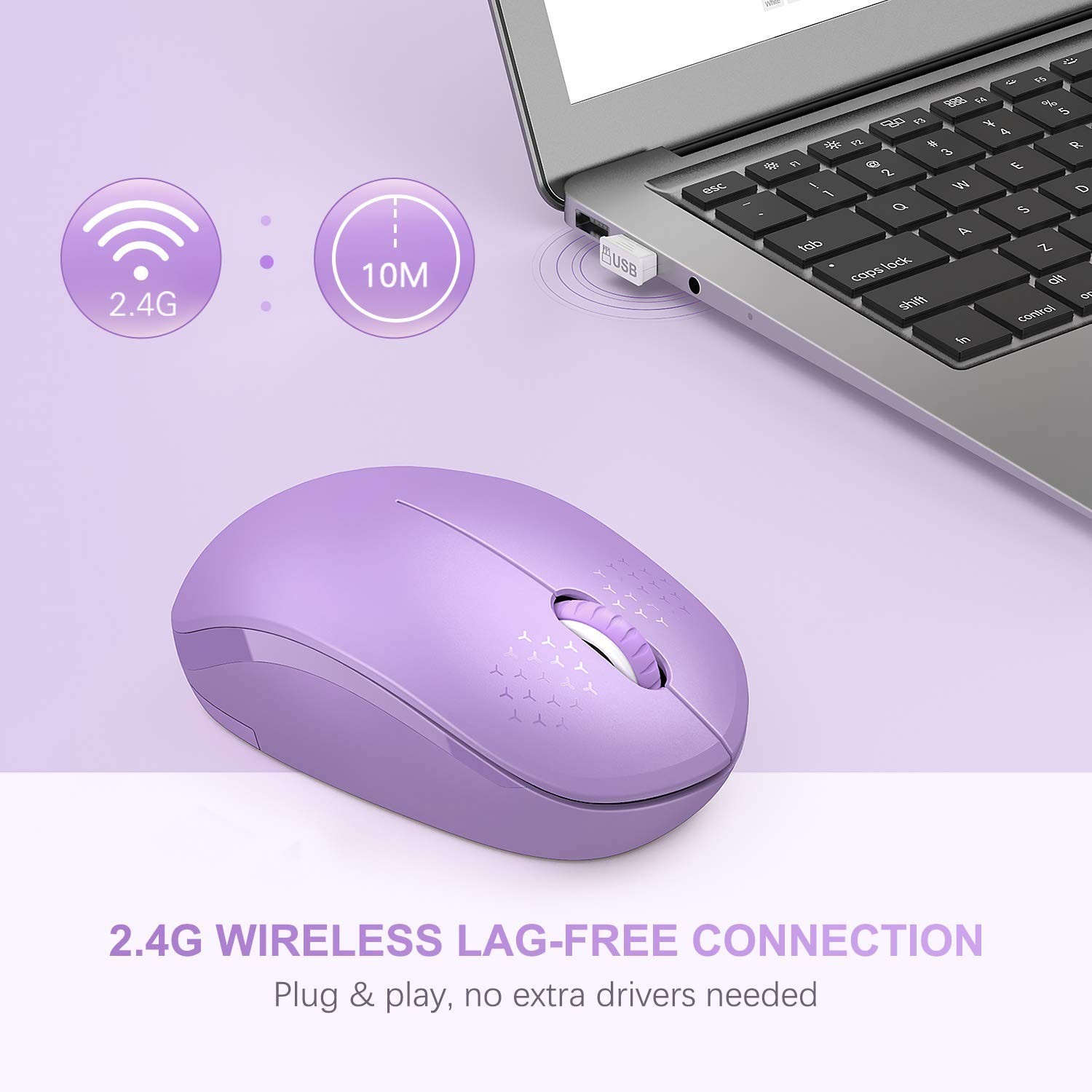 Seenda Wireless Mouse, 2.4G Noiseless Portable Computer Mouse for PC, Tablet,...