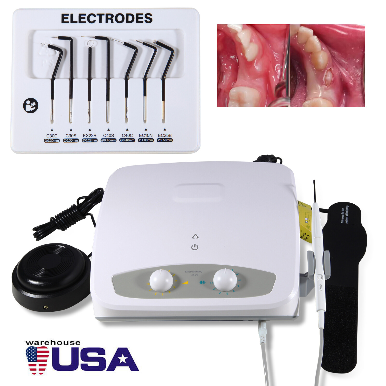 Dental Electro Electrosurgery Unit Machine High Frequency Electric 7 Electrodes