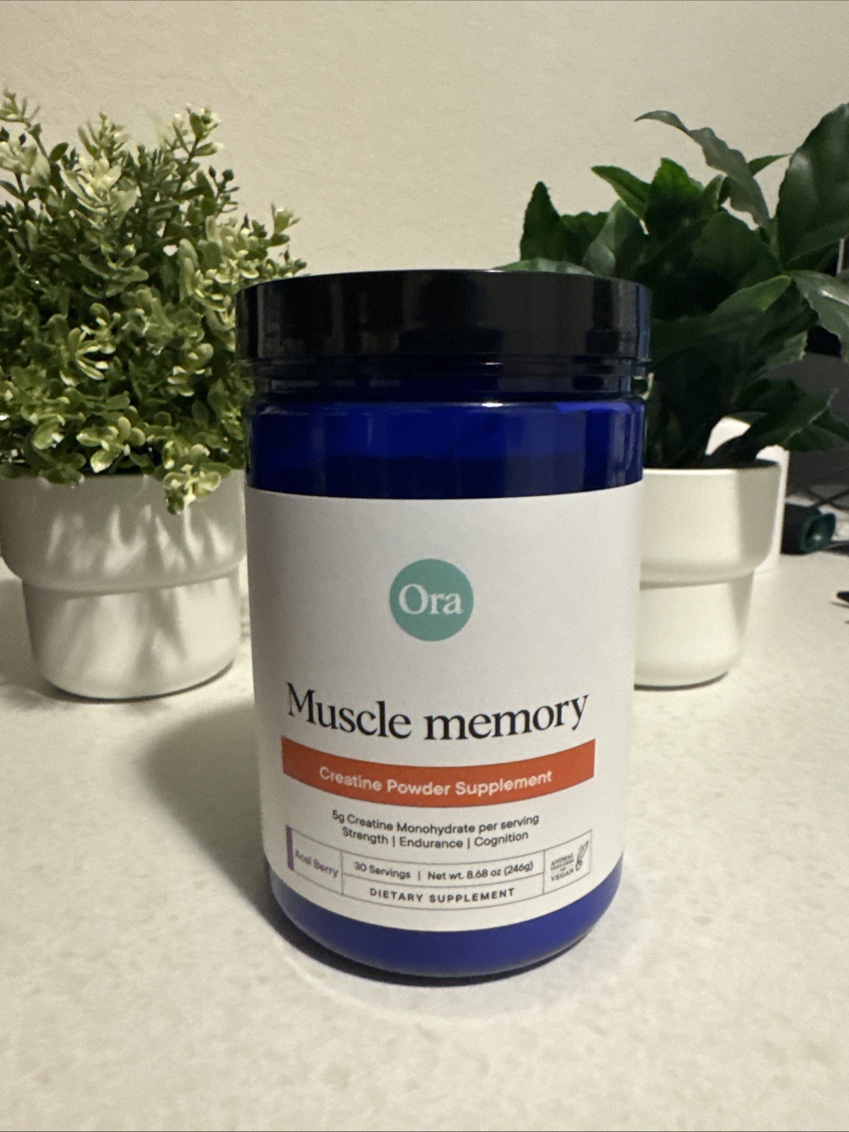 Ora Organic Creatine Monohydrate Powder Muscle Memory Acai Berry 30 Serving 5/27