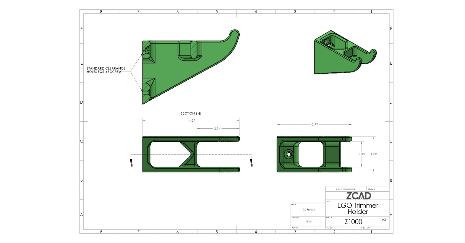 EGO Trimmer Holder (Wall Mount)