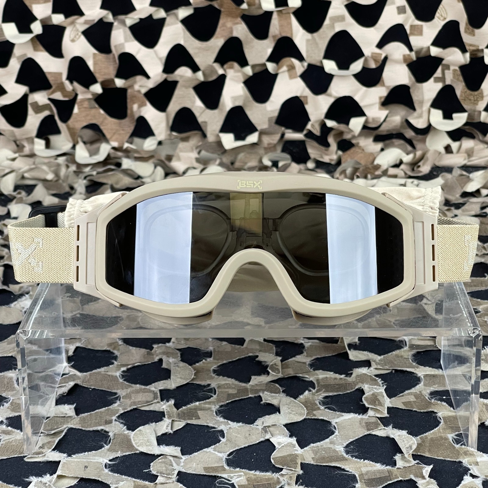 NEW BSX Tango Airsoft Goggle - Standard w/ Multiple Lenses - Tan