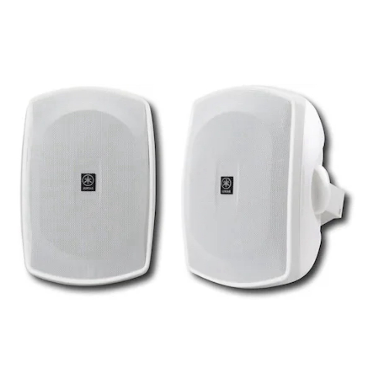 New Yamaha NS-AW390WH All-Weather Outdoor Speakers Pair White Wall Mount 130W