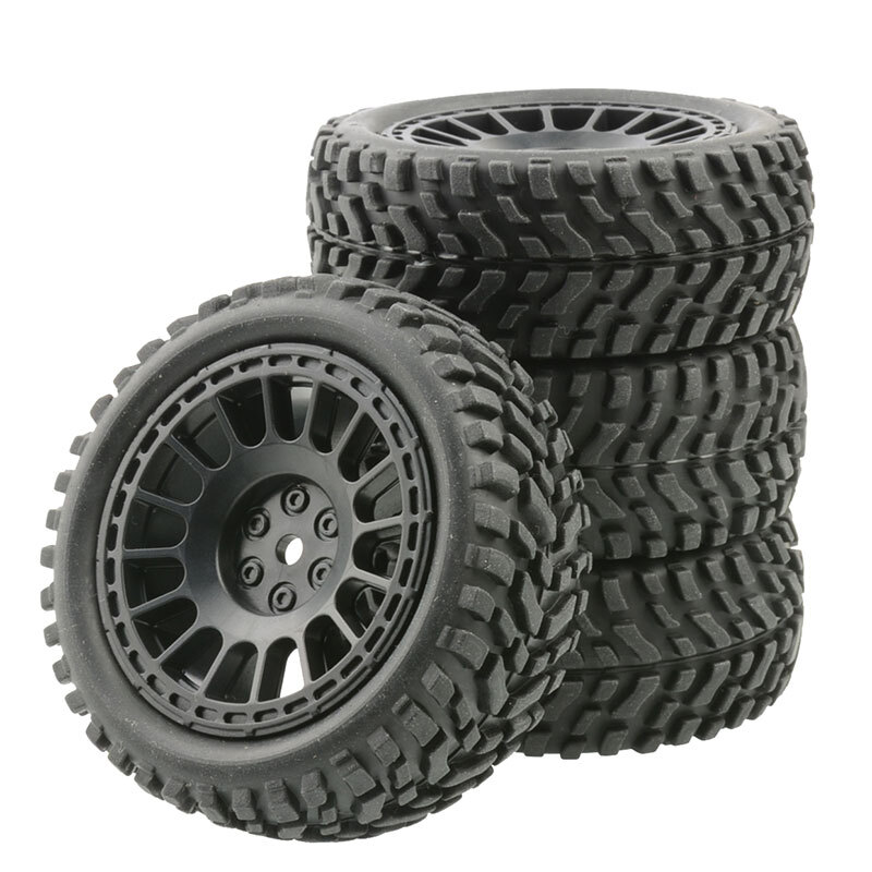 Rc Car Wheels and Rubber Tires Set 12mm hex Fits 1/18 Latrax Teton 4pcs New