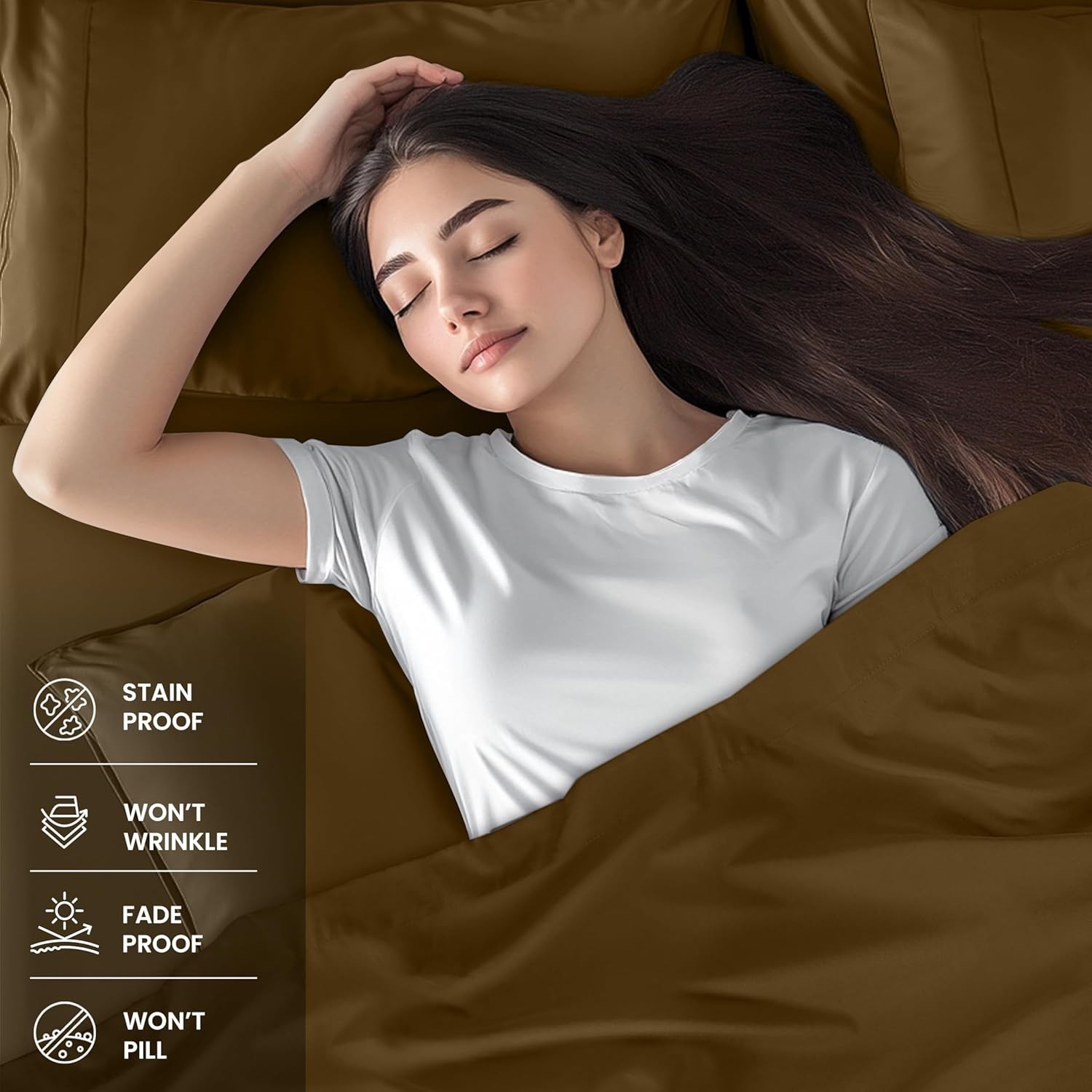 Queen Sheet Set – 4 Piece Bed Sheets for Queen Size Bed, Soft and Breathable ...