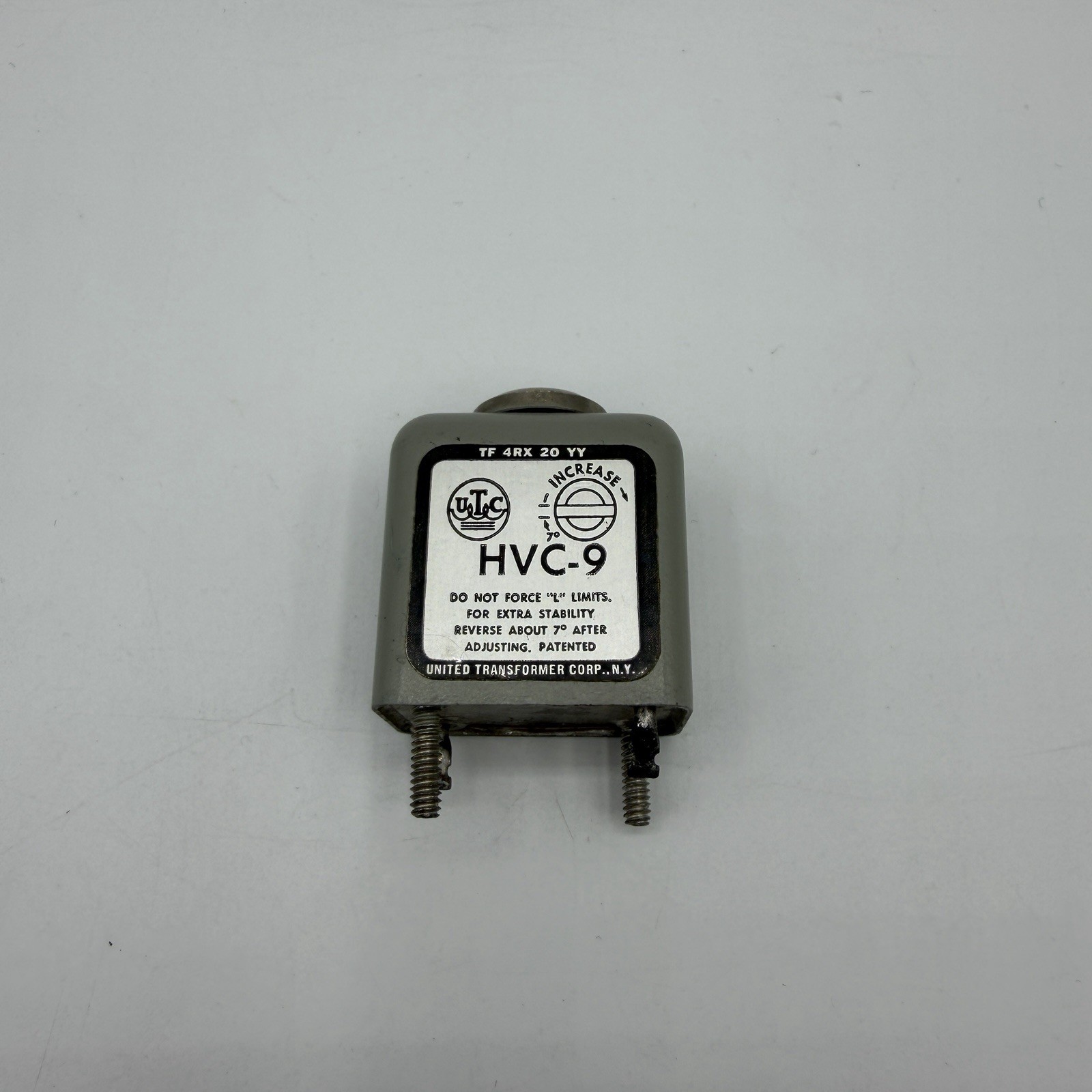UTC HVC-9 Variable Inductor Transformer Tube Audio HERMETIC VARIDUCTOR Mean Hy