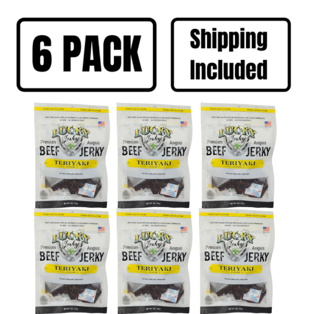Teriyaki Beef Jerky | Pack of 6 | 3 oz | Shipping Included | Nebraska Star Beef