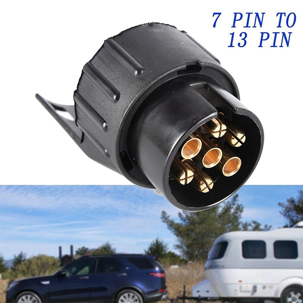 7 To 13 Pin Plug Trailer Truck Electric Adapter Towbar Towing Socket Converter