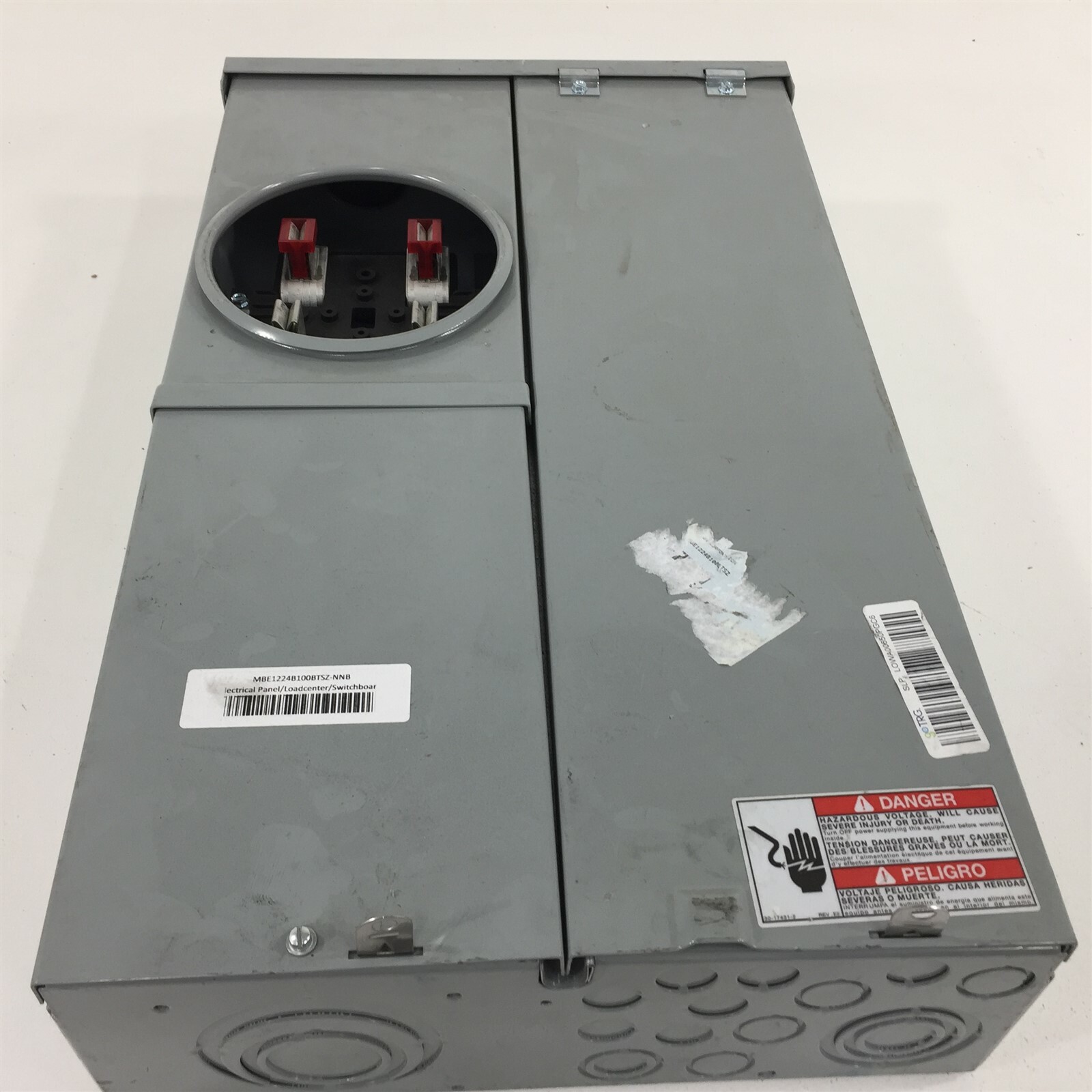Eaton MBE1224B100BTSZ Main Breaker Panel 100A 24C 4Jaw 1PH 3W No Box