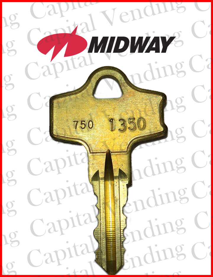 Midway arcade game back door key  Fort lock key code 1350