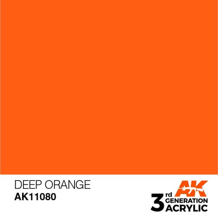 AK Interactive 17ml Bottle Deep Orange 3rd Gen Acrylic Paint AK11080