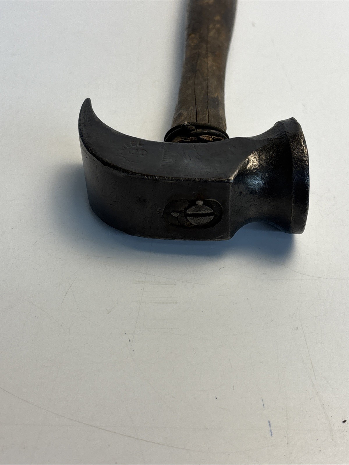 Antique WHITCHER No 3 Cobbler Hammer Solid Steel Boston 9.5”