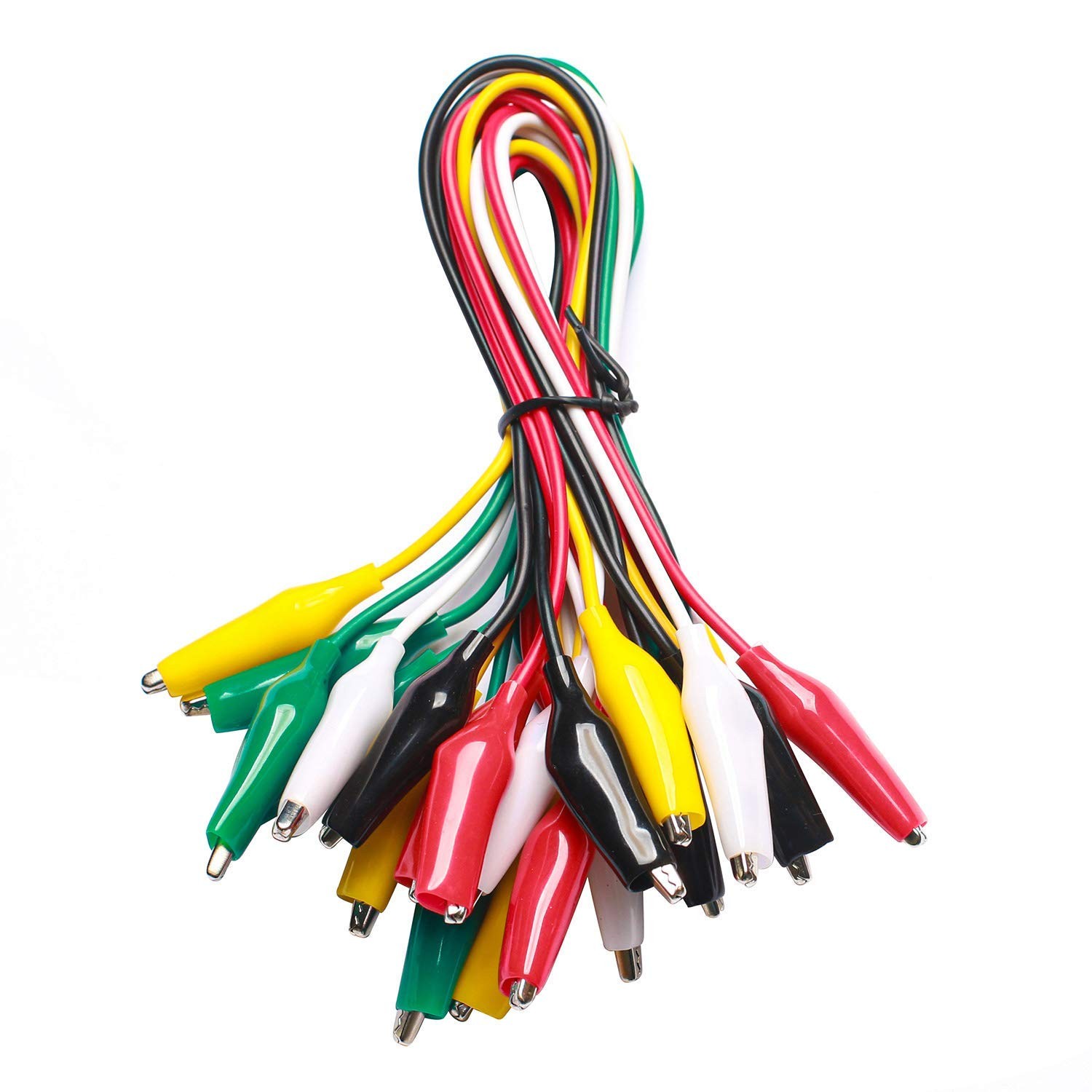 WGGE WG-026 10 Pieces and 5 Colors Test Lead Set & Alligator 1 PACK, green