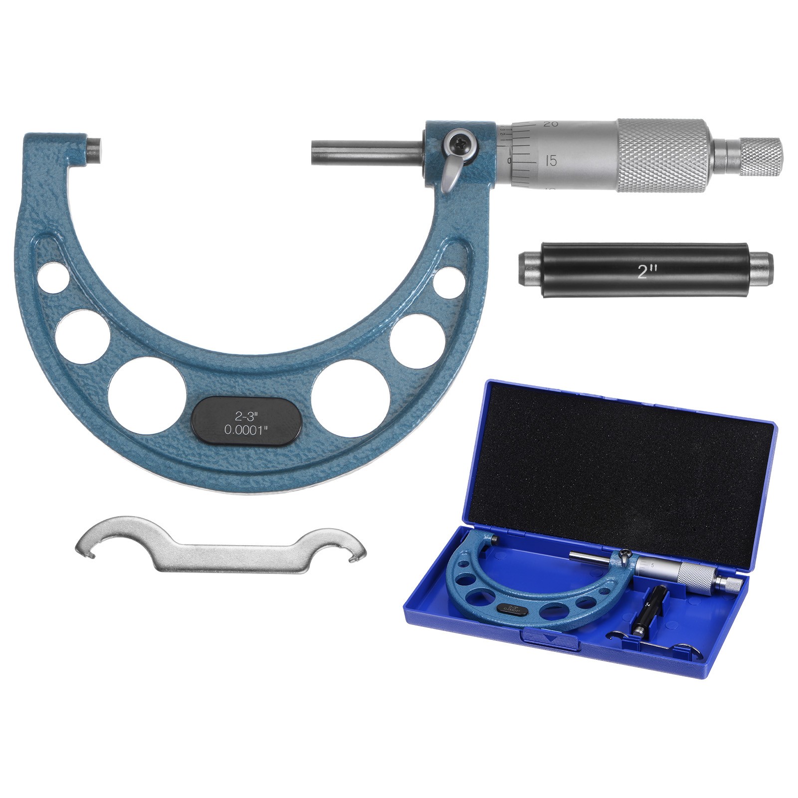 Outside Micrometer 2"-3" Measuring Tool 0.0001" Graduation Set
