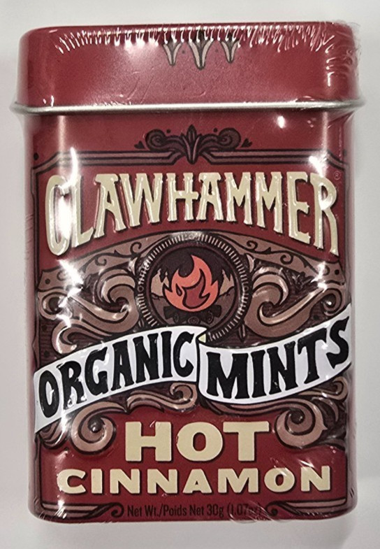 Clawhammer Cinnamon Mints (6) Pack Candy & Nostalgic Tins Free Shipping