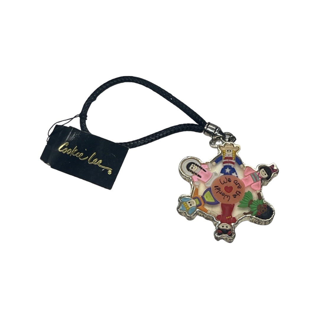 Cookie Lee WE ARE THE WORLD Purse Charm Bling Handbag Accessory HARD TO FIND