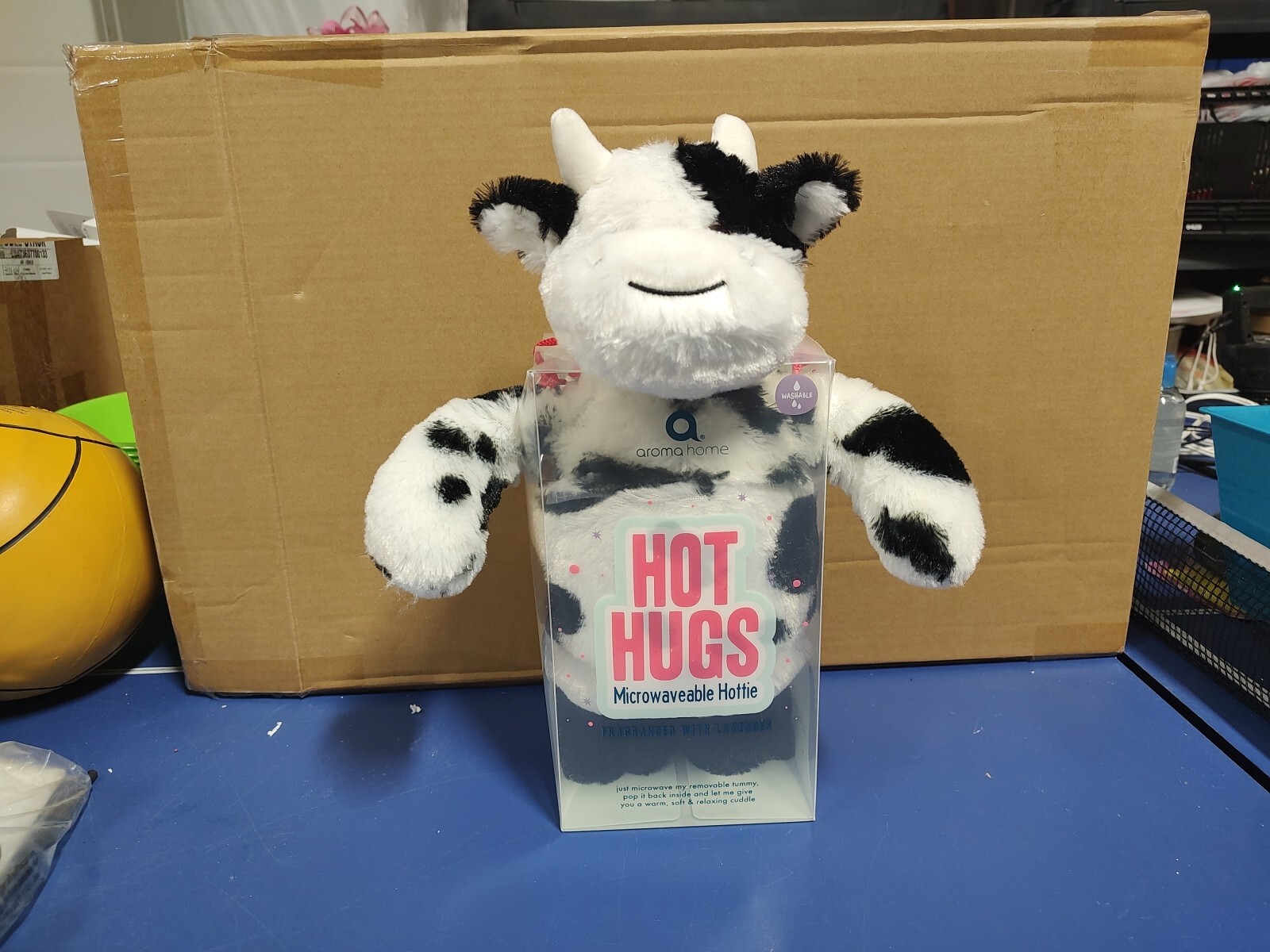 Aroma Home Hot Hugs Microwaveable Hottie Fragranced Lavender - Cow