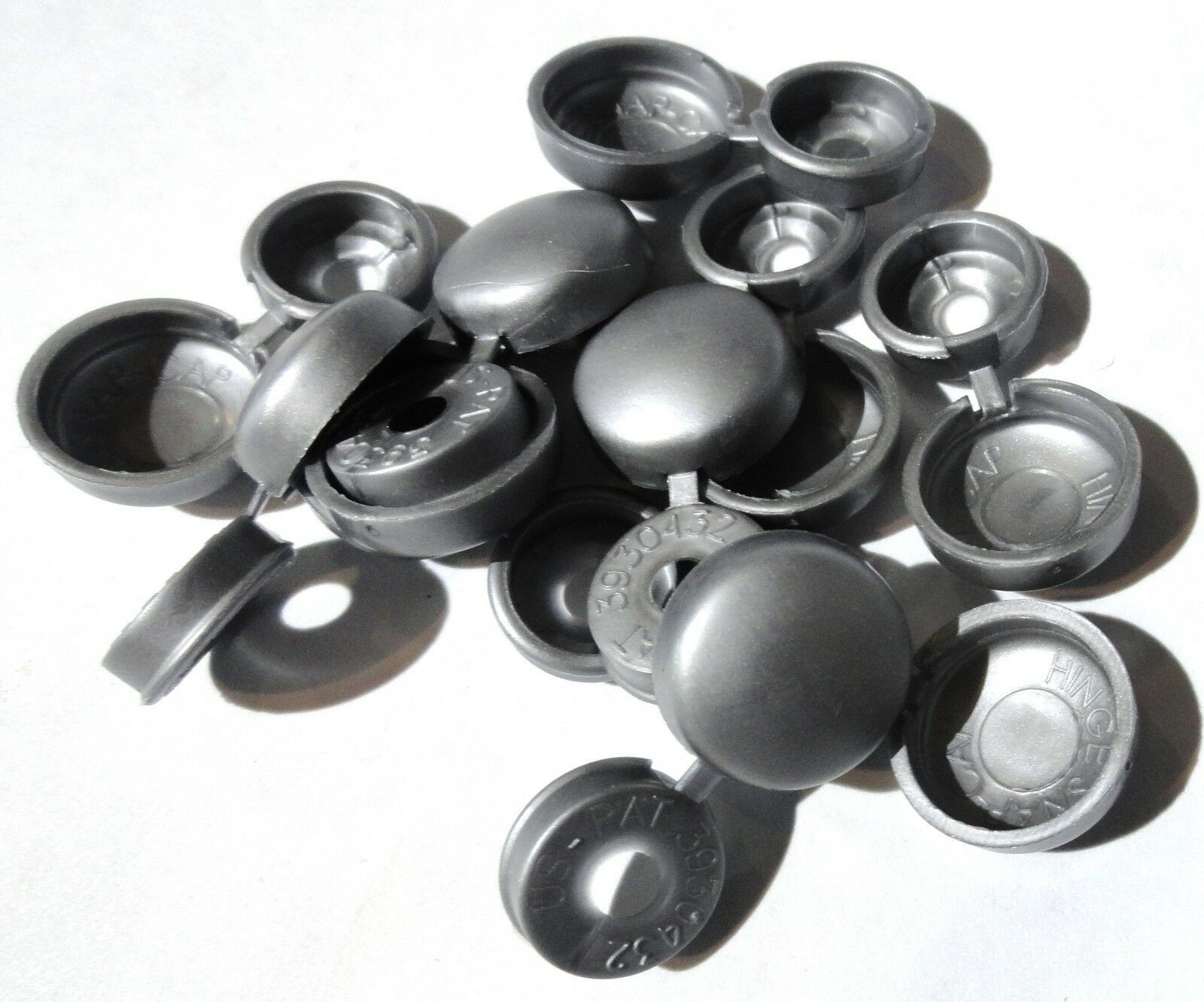 Screw Head Covers for #6 #8 #10 M3 M4 M5 Flat Back Silver Grey HNG-172-10 Pack