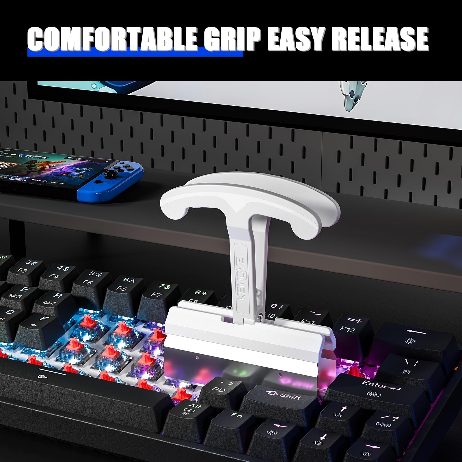 KEMOVE P11 4-Key Keycap Puller - Custom Gaming Mechanical Keyboard Cleaning a...