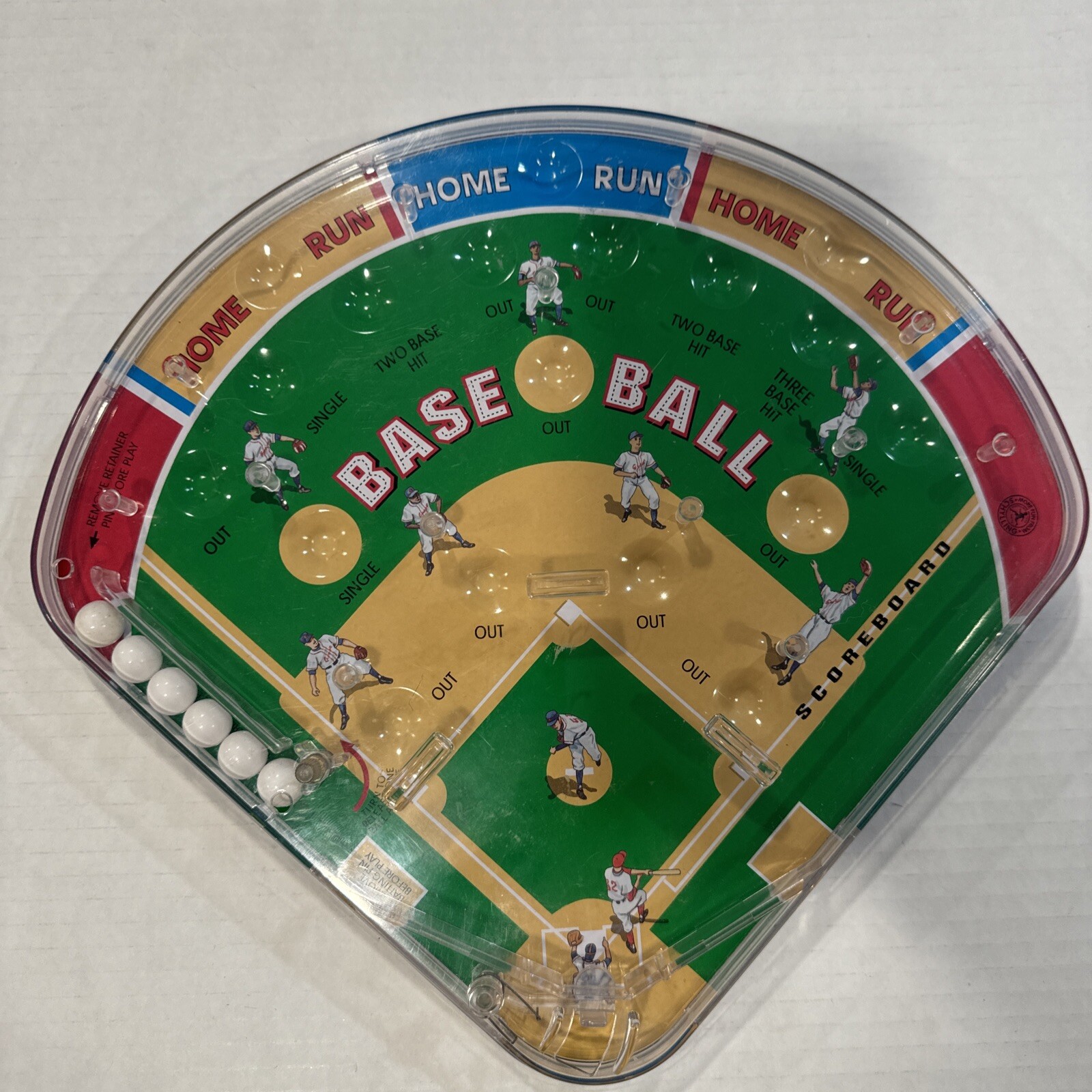 Vintage Play Ball Pinball Hand Held Game 2001 By Schylling Baseball Toys