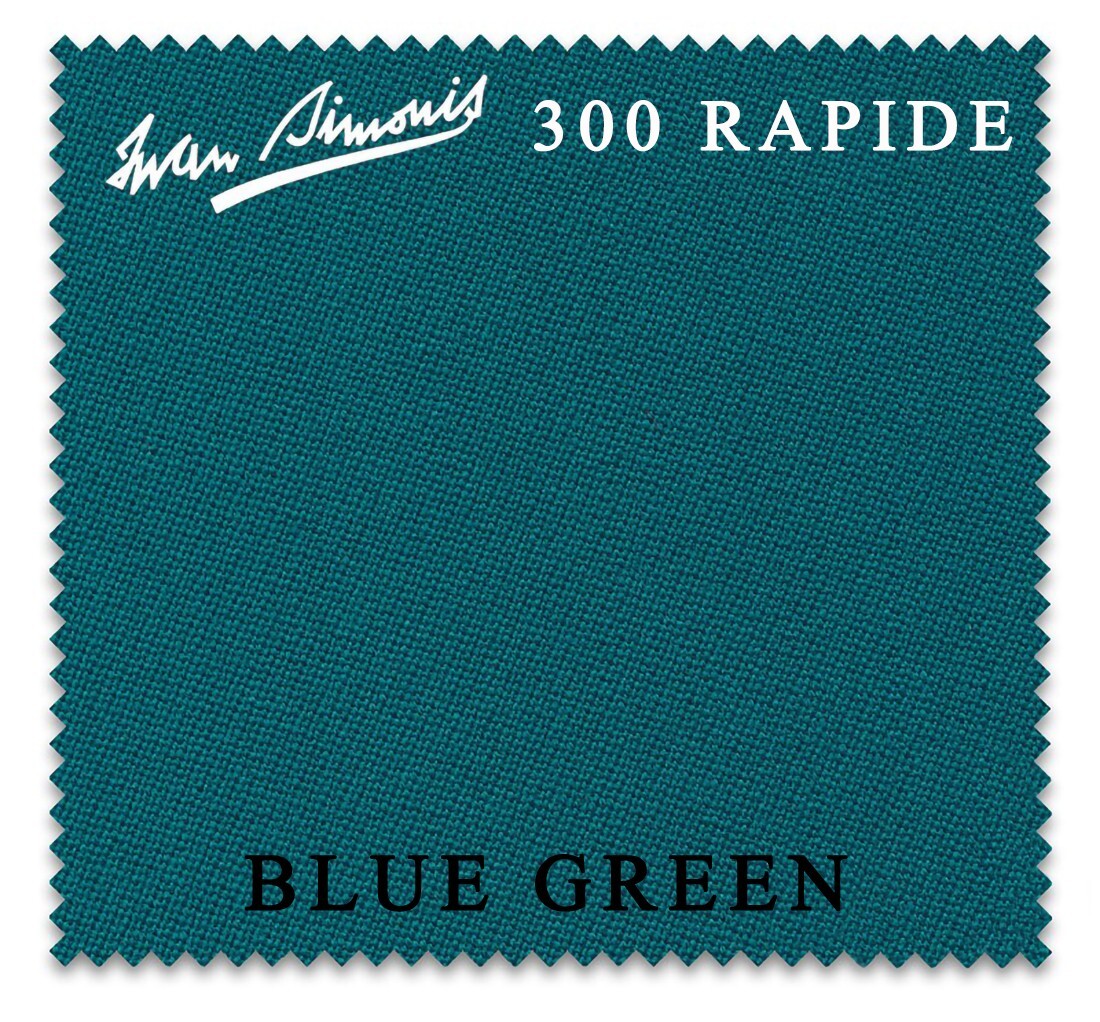 10' Simonis 300 Rapide® Carom 3-Cushion Billiard Table Cloth - Blue Green