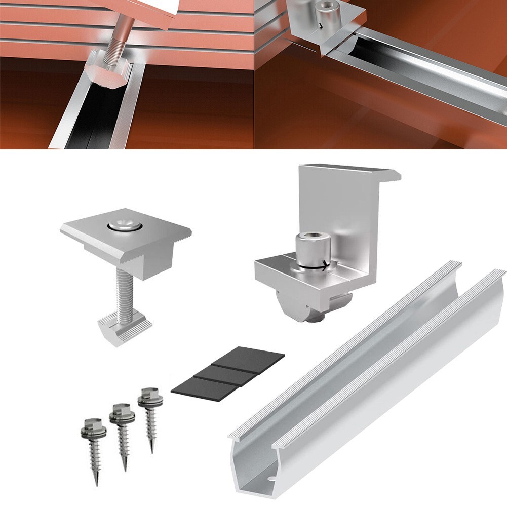 Solar Panel Module Aluminum Bracket Rail Fastening Rail High Quality Roof Mount