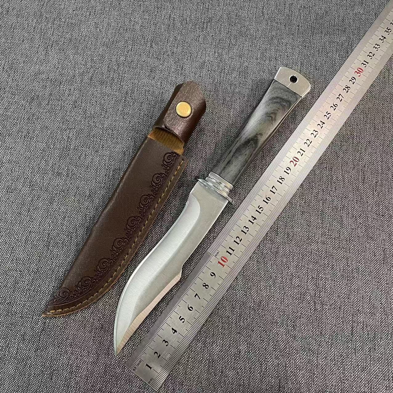 Multifunctional Outdoor Tactical Wooden Handle Survival Folding Portable Knife