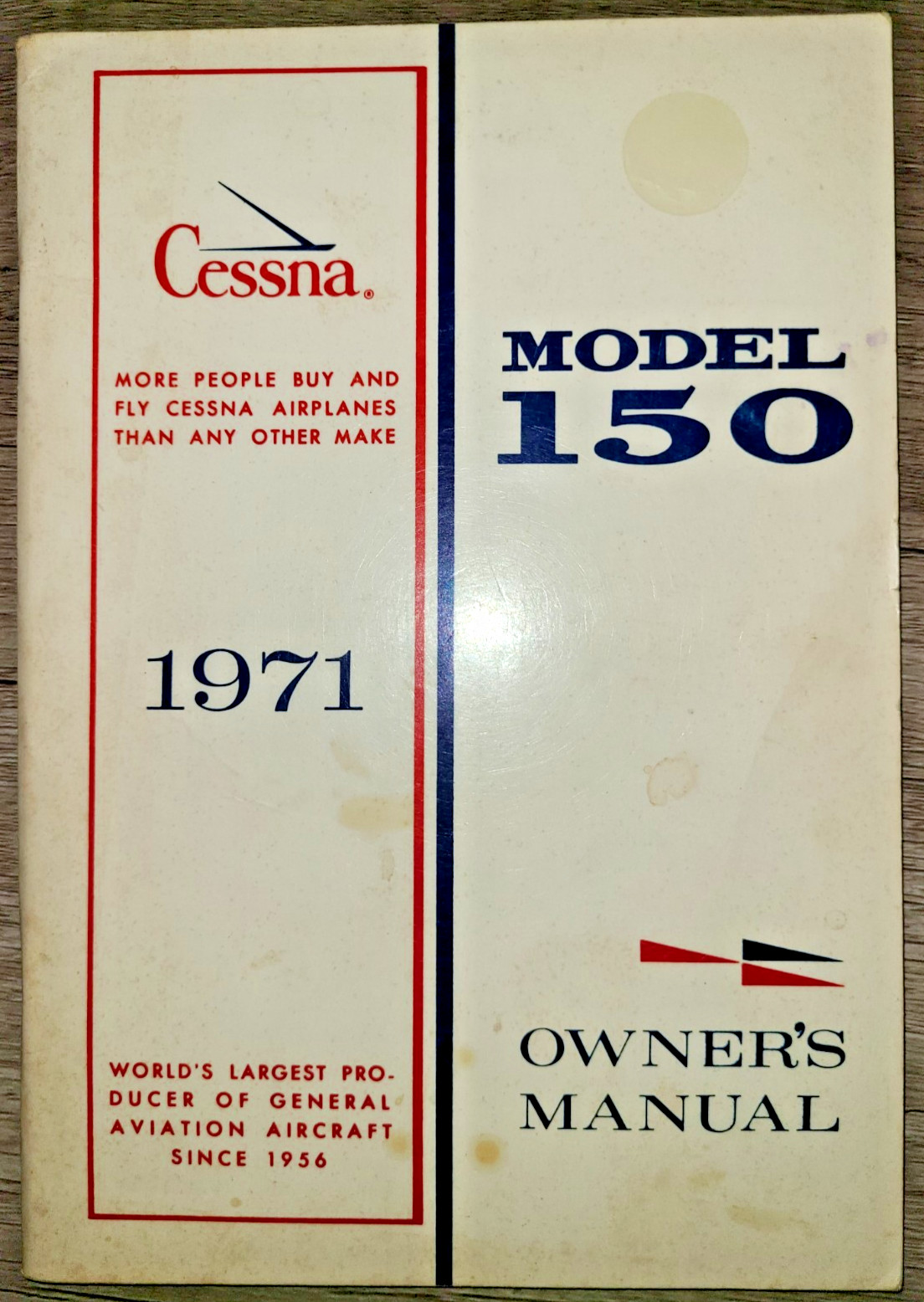 Vtg Cessna Model 150 Owner's Manual D836-13, printed 5/81 - paperback booklet