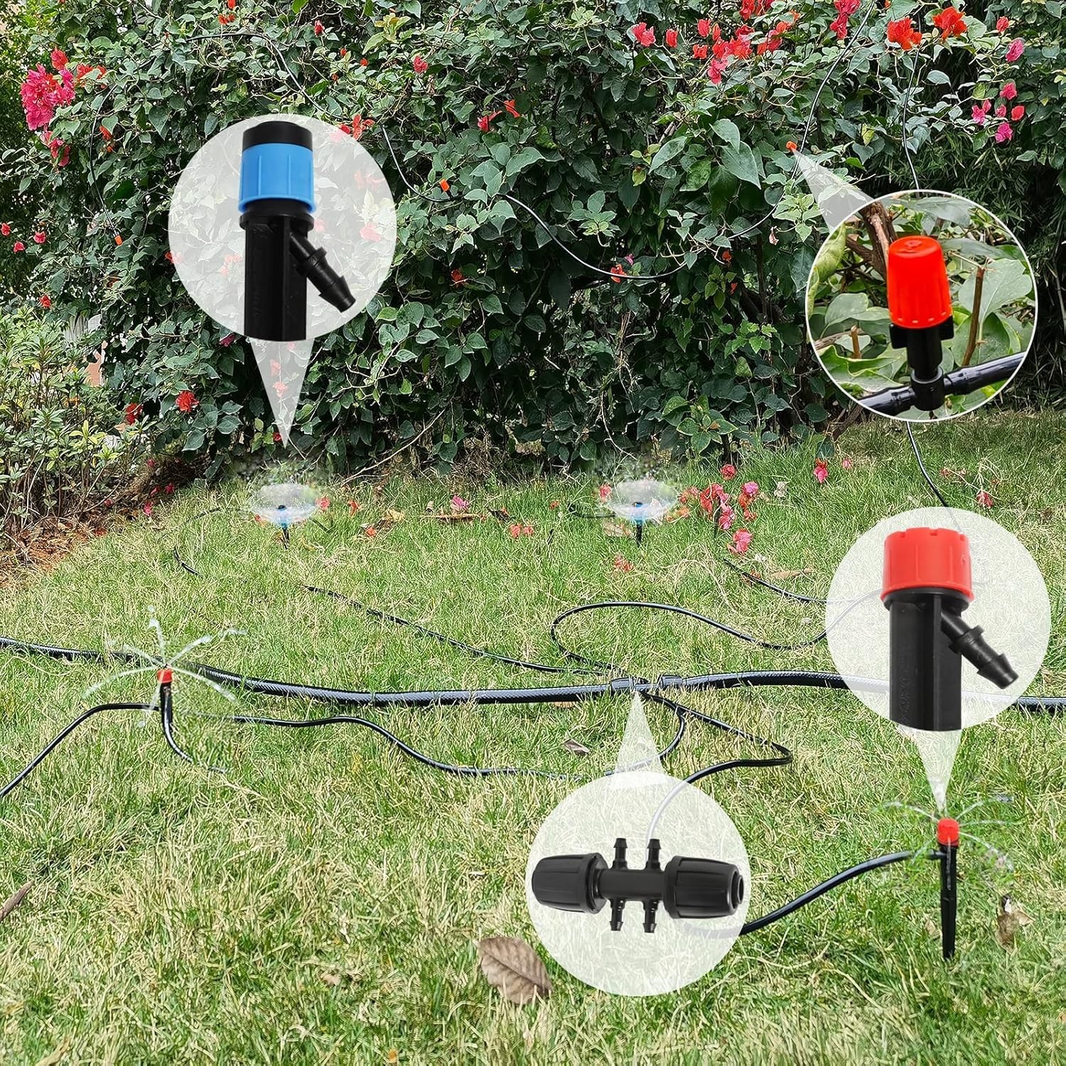 240FT Drip Irrigation System Kit, Automatic Garden Watering Misting System fo...