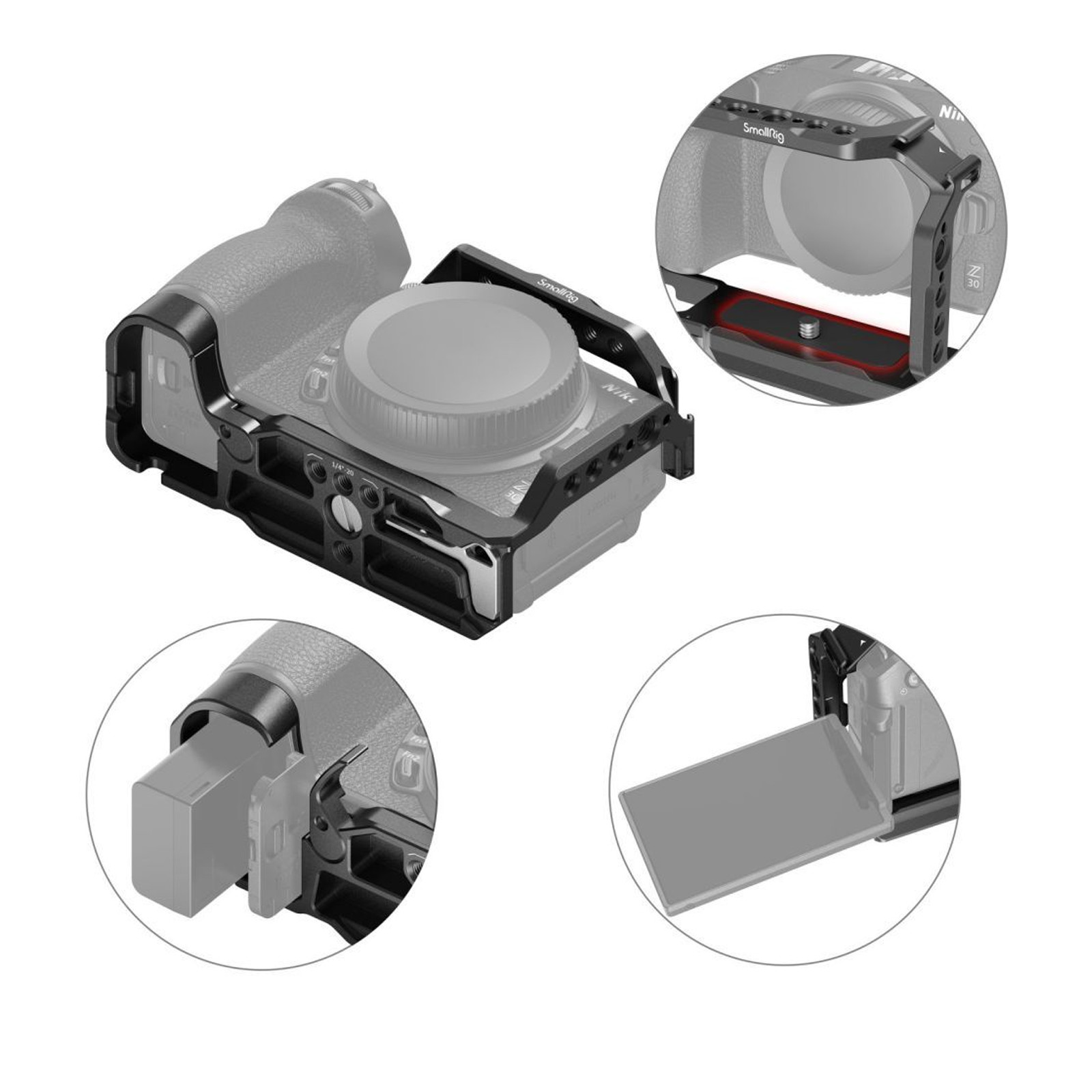 SmallRig Camera Cage for Nikon Z30 with Quick Release