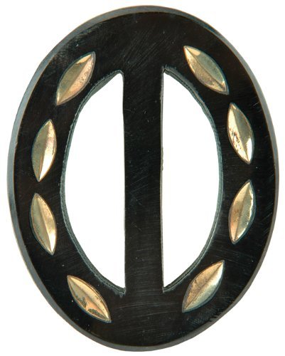 Vision Trims Handmade Horn Buckle Oval-Tear Drop Border- New 6043