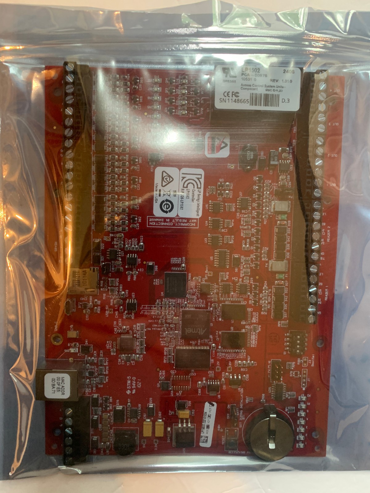 Avigilon Mercury Security LP1502 Intelligent Card Controller Board LP-1502---