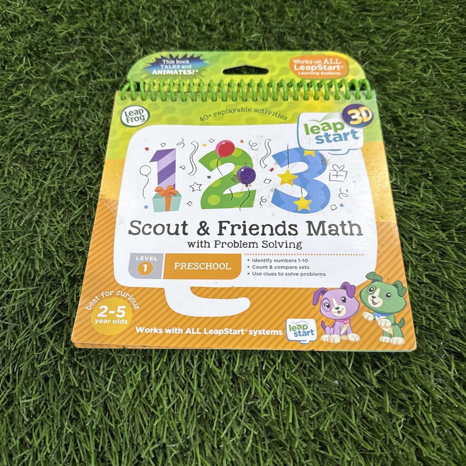 NEW LeapFrog Leap Start 3D Preschool book — SCOUT & FRIENDS MATH PROBLEM SOLVING