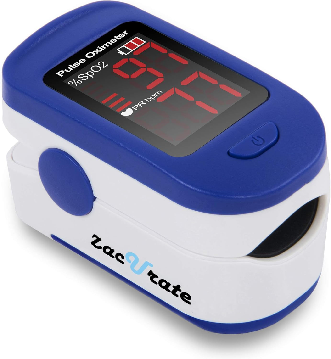 500BL Fingertip Pulse Oximeter Blood Oxygen Saturation Monitor with Batteries In