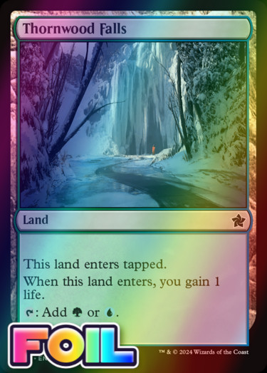 x1 Thornwood Falls FDN Foundations MTG 269 FOIL LIFE LAND M/NM 1x