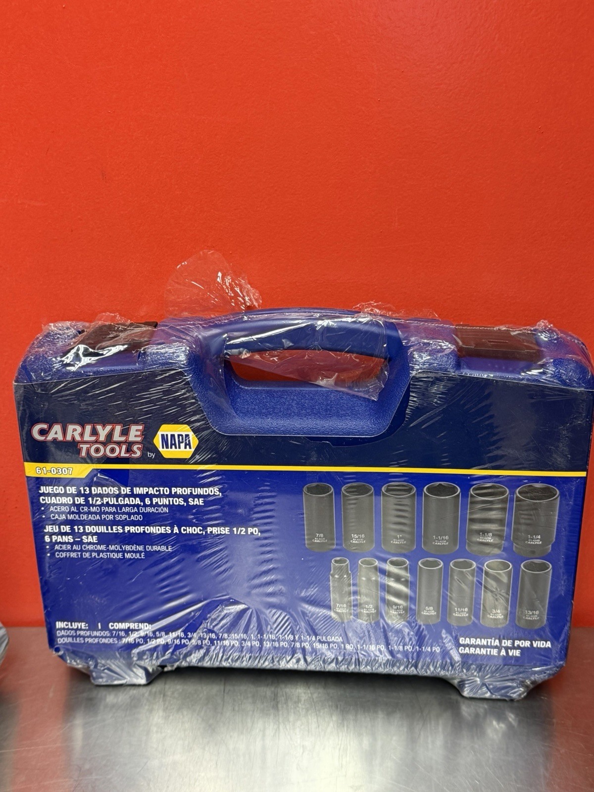 Napa Carlyle 13 Pc, 1/2" Deep Impact Socket Set, SAE, #61-0307 BRAND NEW!