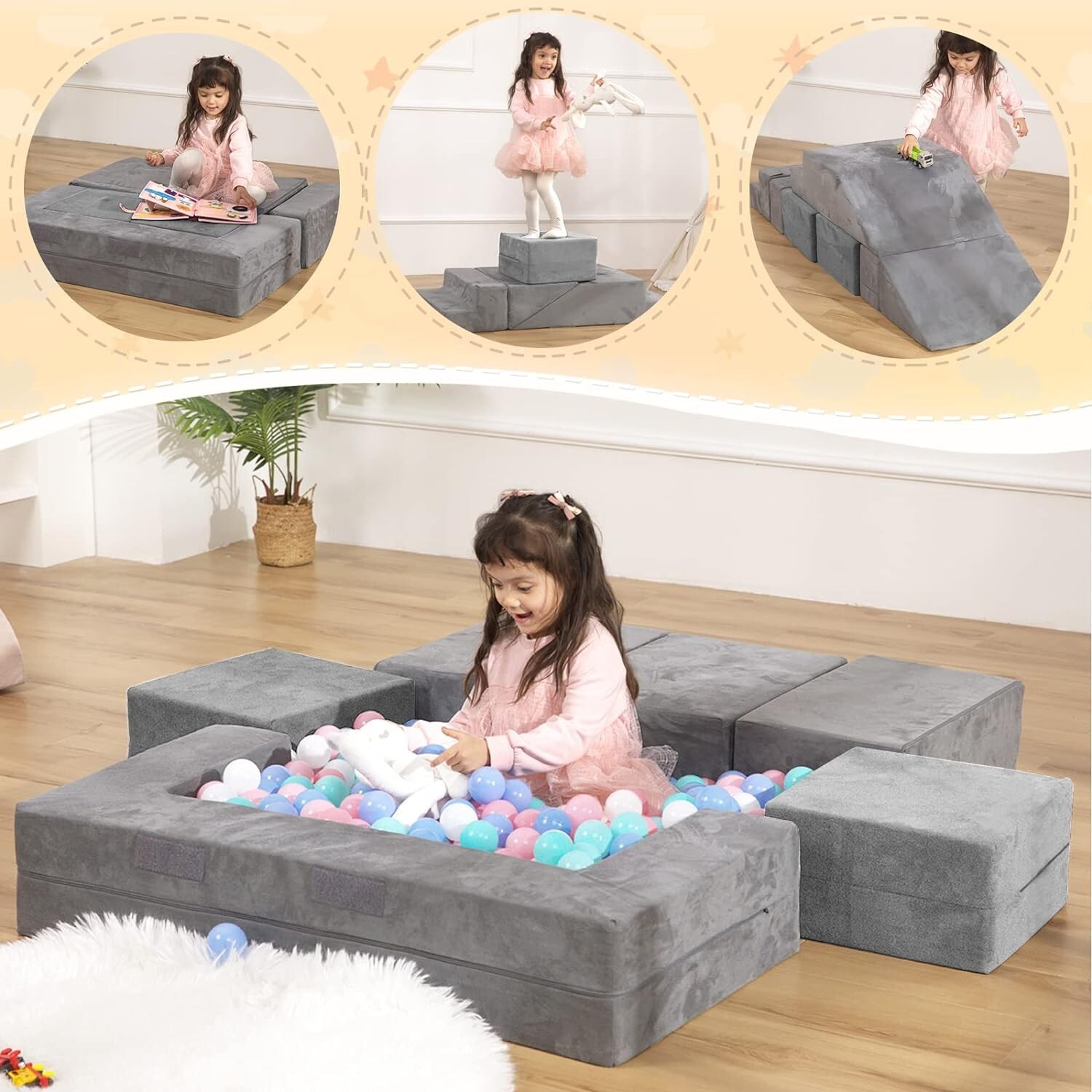Play Couch Sofa for Kids Sectional Sofa Creative Kids Playroom Imaginative