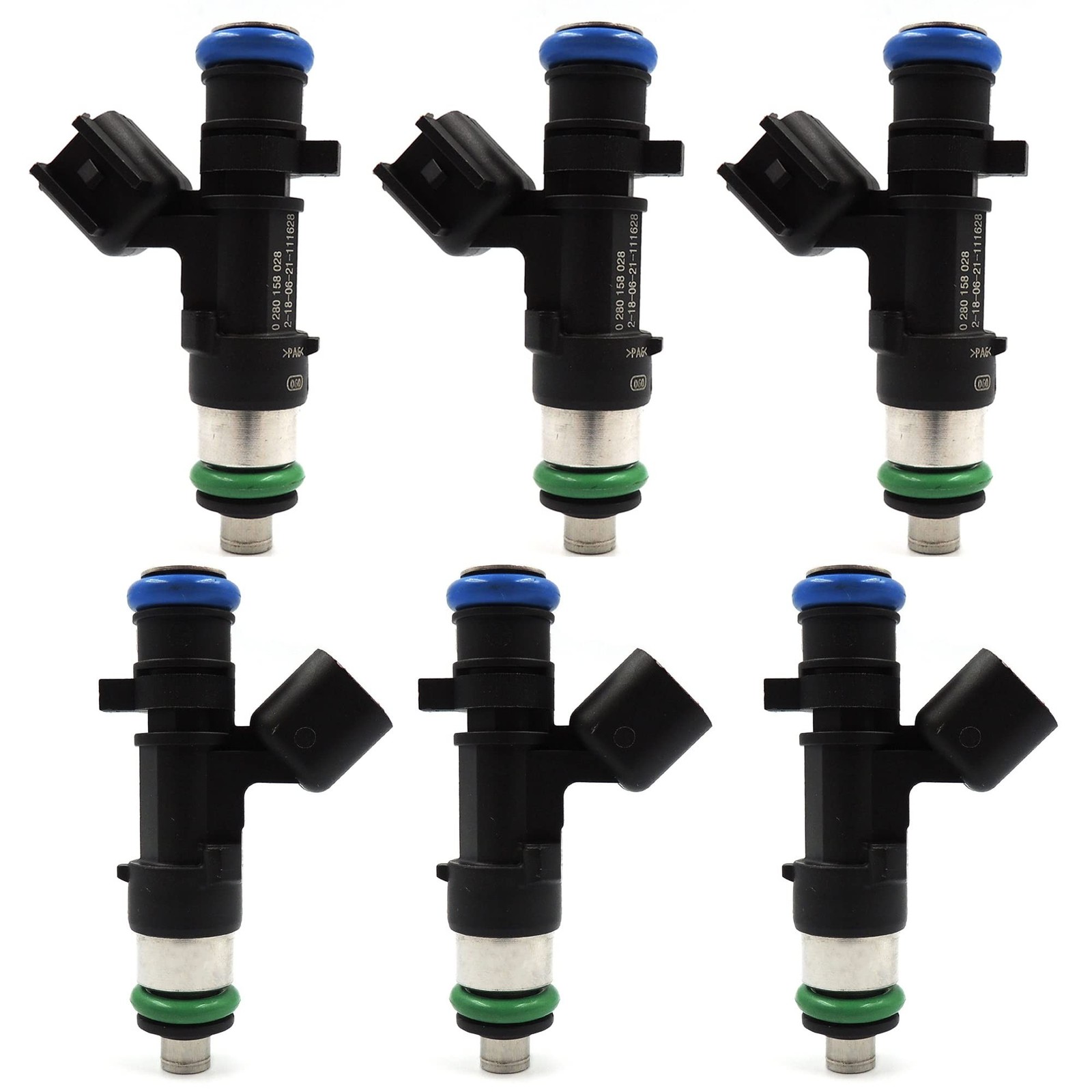 HiSport Fuel Injector 6 PCS 0280158028 04591986AA Compatible with C... Fast Ship