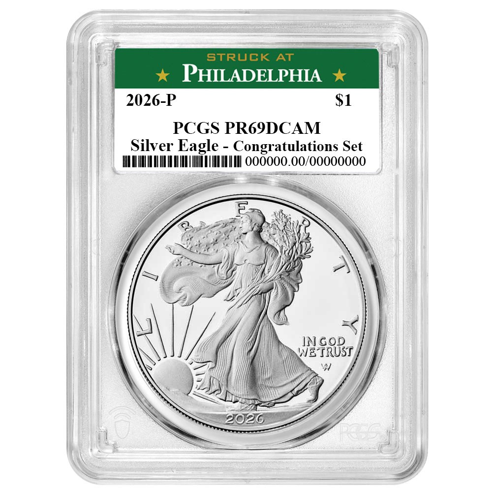 Presale - 2026-P Proof $1 American Silver Eagle Congratulations Set PCGS