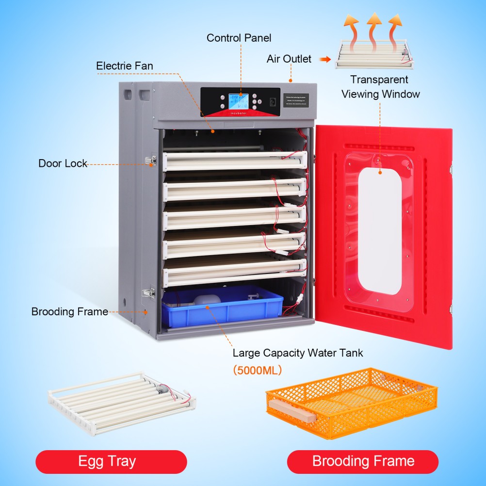 400 Egg Incubator Automatic Egg Turning & Temperature Control Digital Incubators
