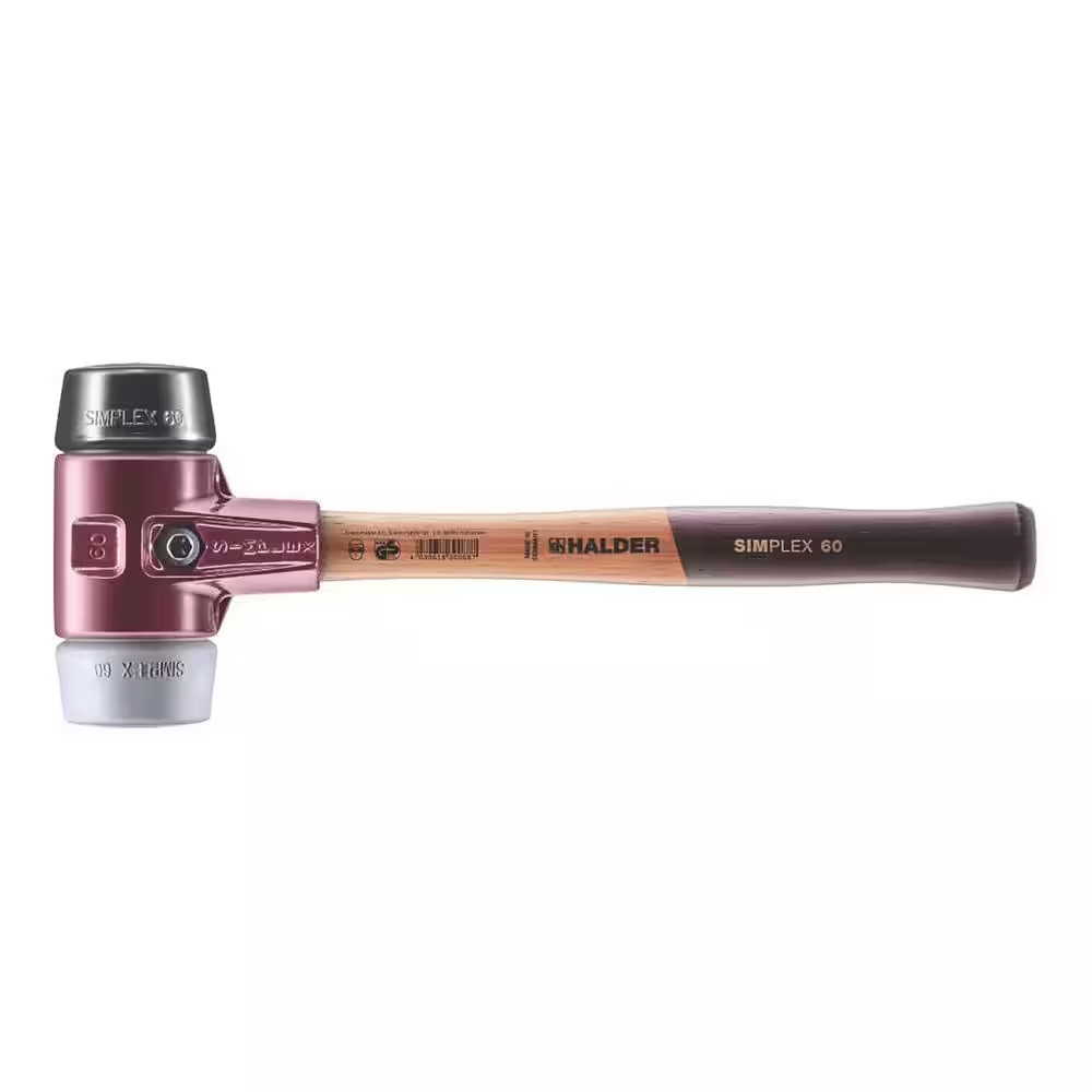 3.5 Lbs. Simplex 60 Mallet with Black Rubber and Grey Rubber Non-Marring Inserts