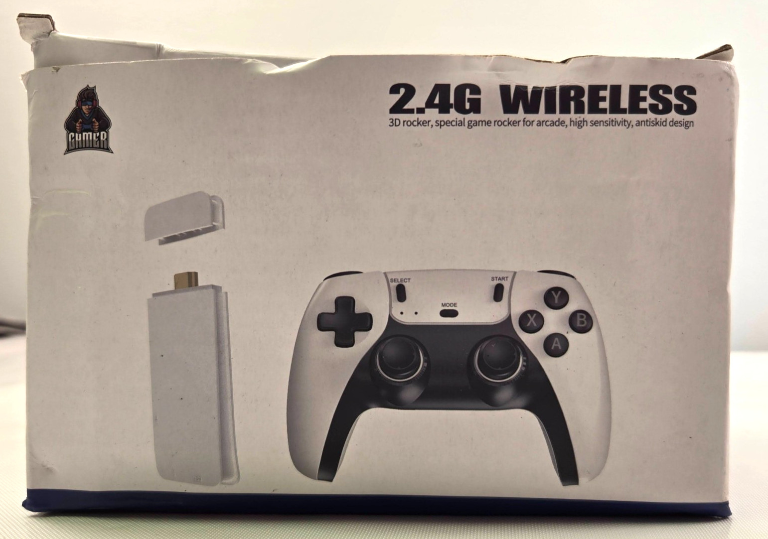 2.4G Wireless Controller 3D Rocker, Retro Game Stick, High Sensitivity, Antiskid