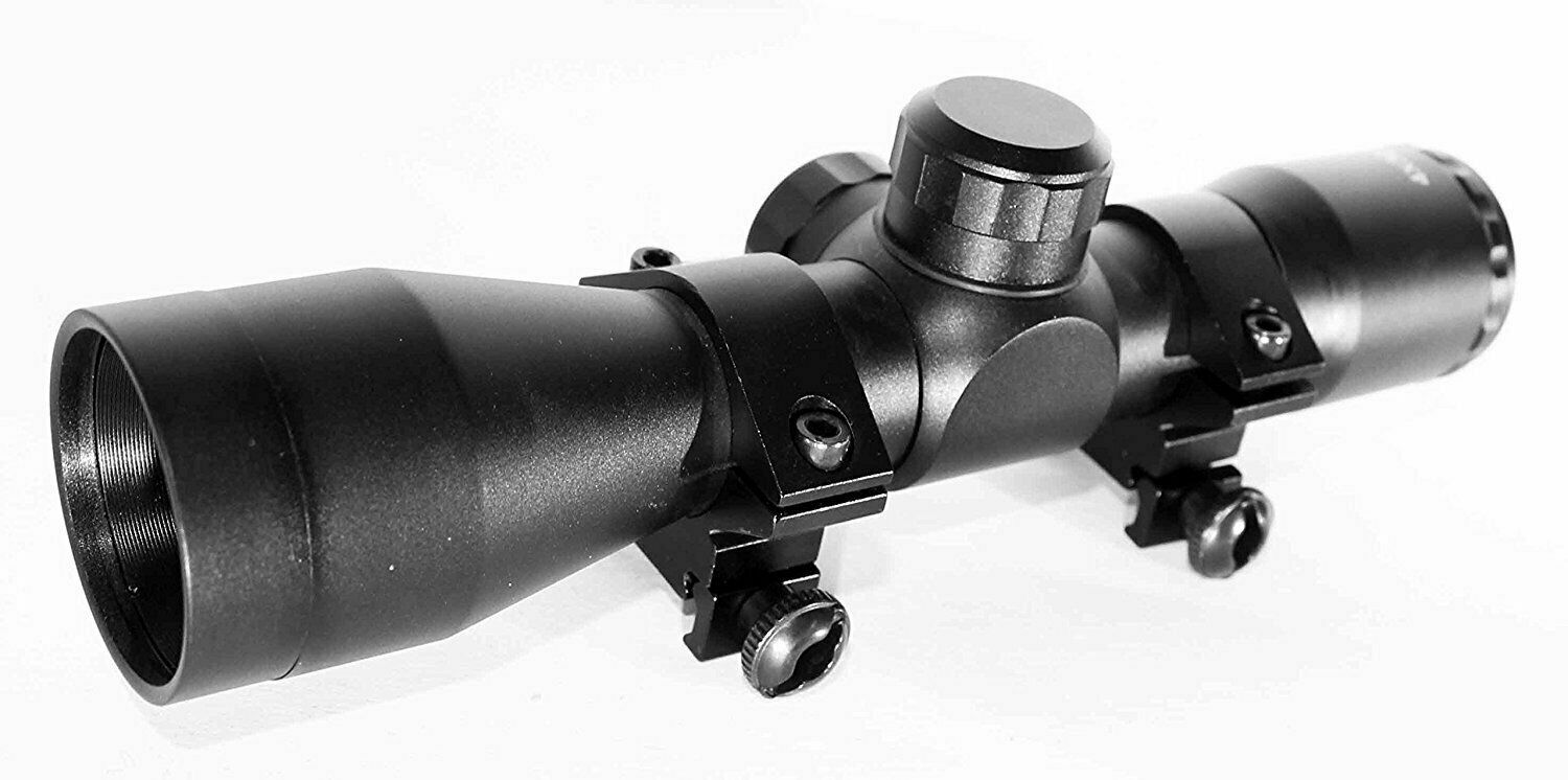 Ruger 10/22 Combo Kit With 4x32 Rifle Scope Rings Rail Mount mil dot reticle blk