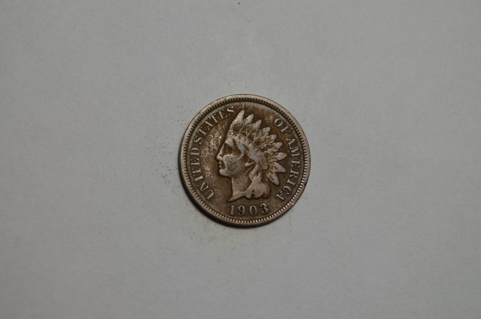 1903 INDIAN HEAD CENT LIBERTY SHOWING SOLID NICE OLD COIN FREE SHIPPING #36NM