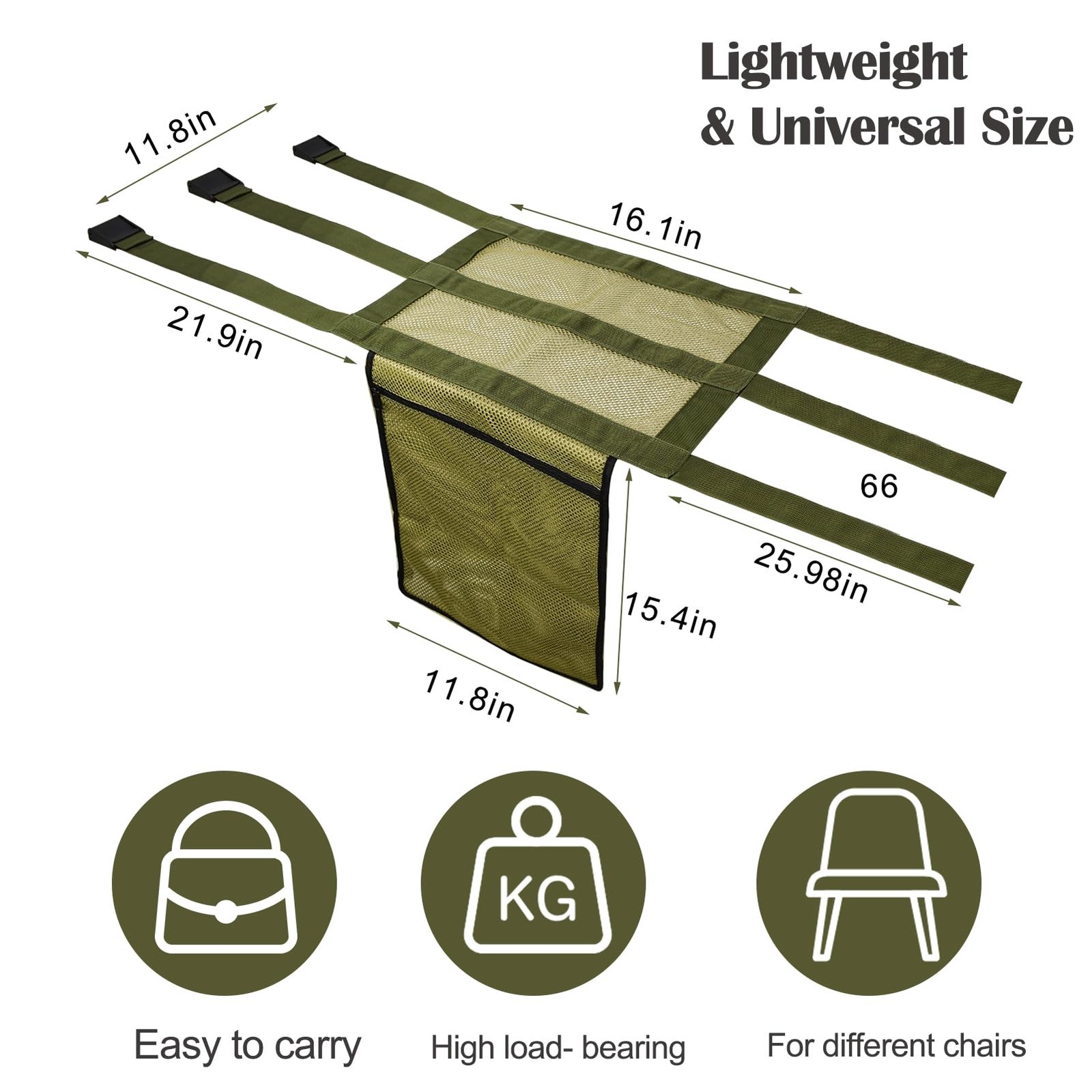 Universal Replacement Tree Stand Seat with Pocket, 16x12 Inch, Adjustable Strap