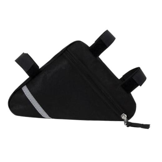 Bike Triangle Bag, Bicycle Front Frame Triangle Bag (Black) | Waterproof Nylon