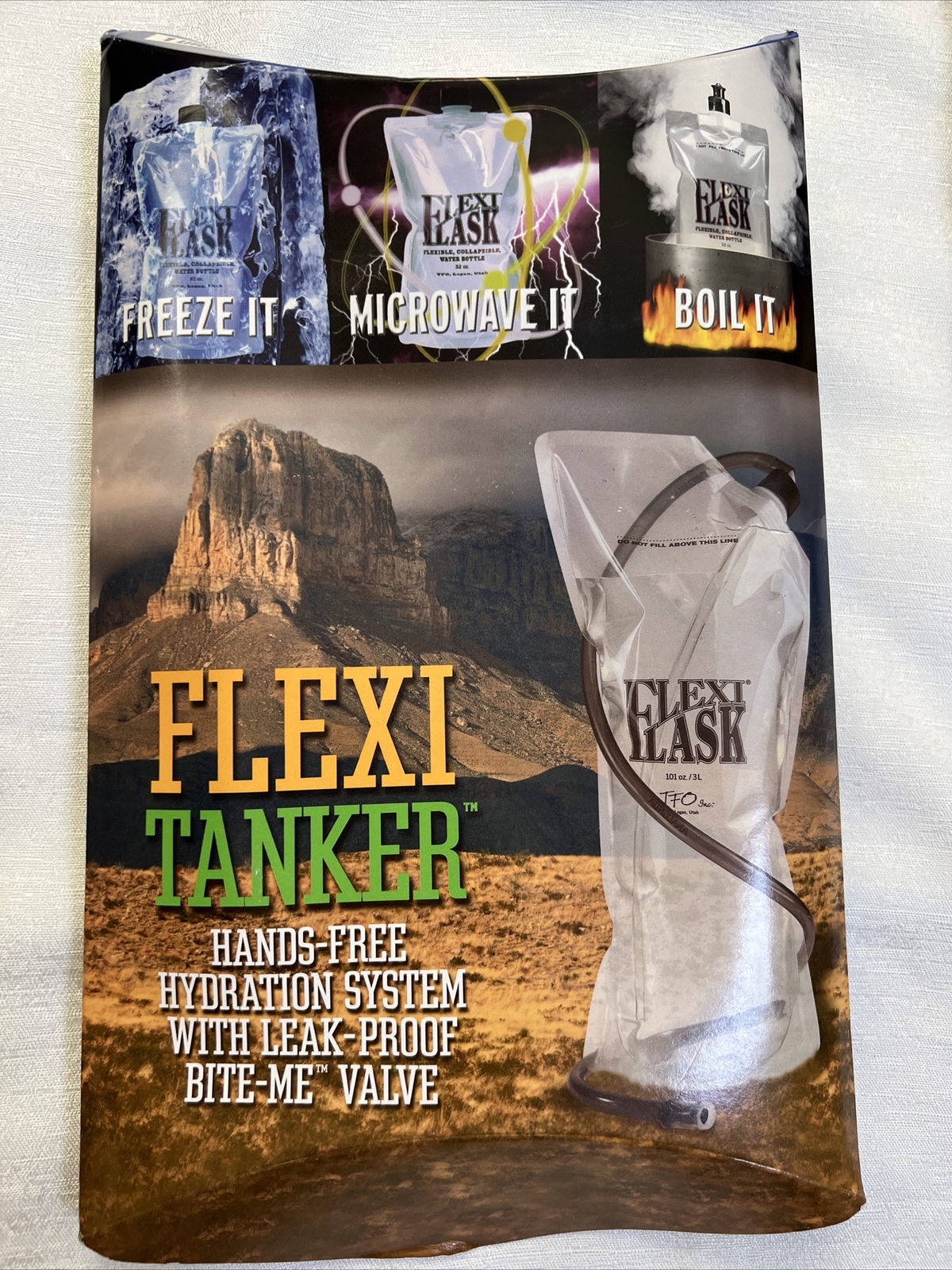 3L Water  Tank TFO Flexi Tanker Flask Hydration Pack Drinking Camping NOP NOS